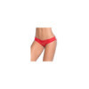 Culotte ouverte rouge ornements façon cage 
